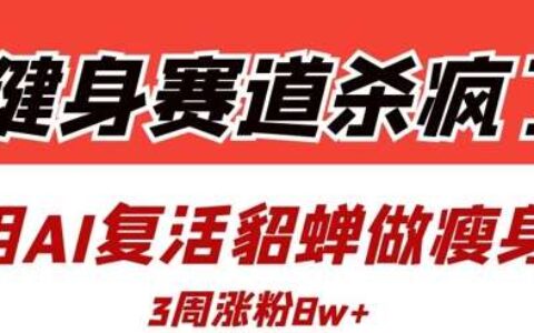 健身赛道杀疯了？我用ai复活貂蝉做瘦身操，3周涨粉8w