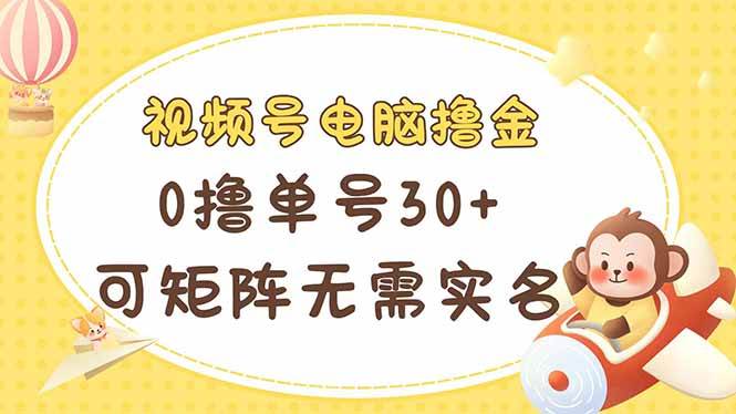 (14220期)视频号电脑撸金 0撸单号30 可矩阵 无需实名多号多得 (14220期)视频号电脑撸金 0撸单号30 可矩阵 无需实名多号多得