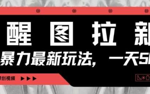 醒图拉新，暴力新玩法，光用手机三分钟制作一条视频，一天轻松5张