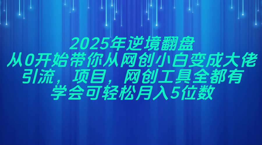 (14473期)2025年逆境翻盘,从0开始带你从网创小白变成大佬,引流,项目,网创工... (14473期)2025年逆境翻盘,从0开始带你从网创小白变成大佬,引流,项目,网创工...