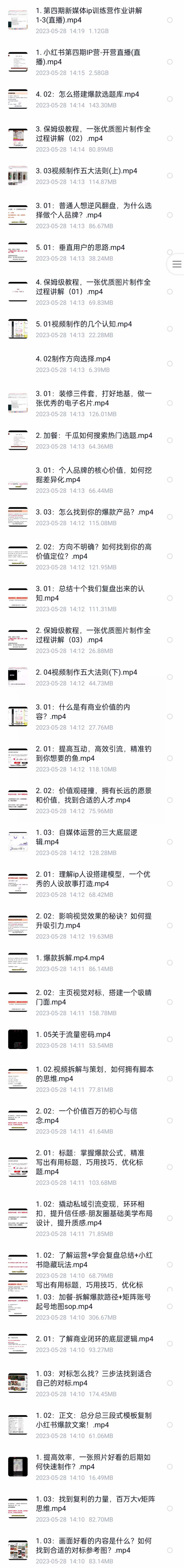 自媒体-成长ip训练营【第4期】：带你从0到1跑通小红书-闭环（39节）